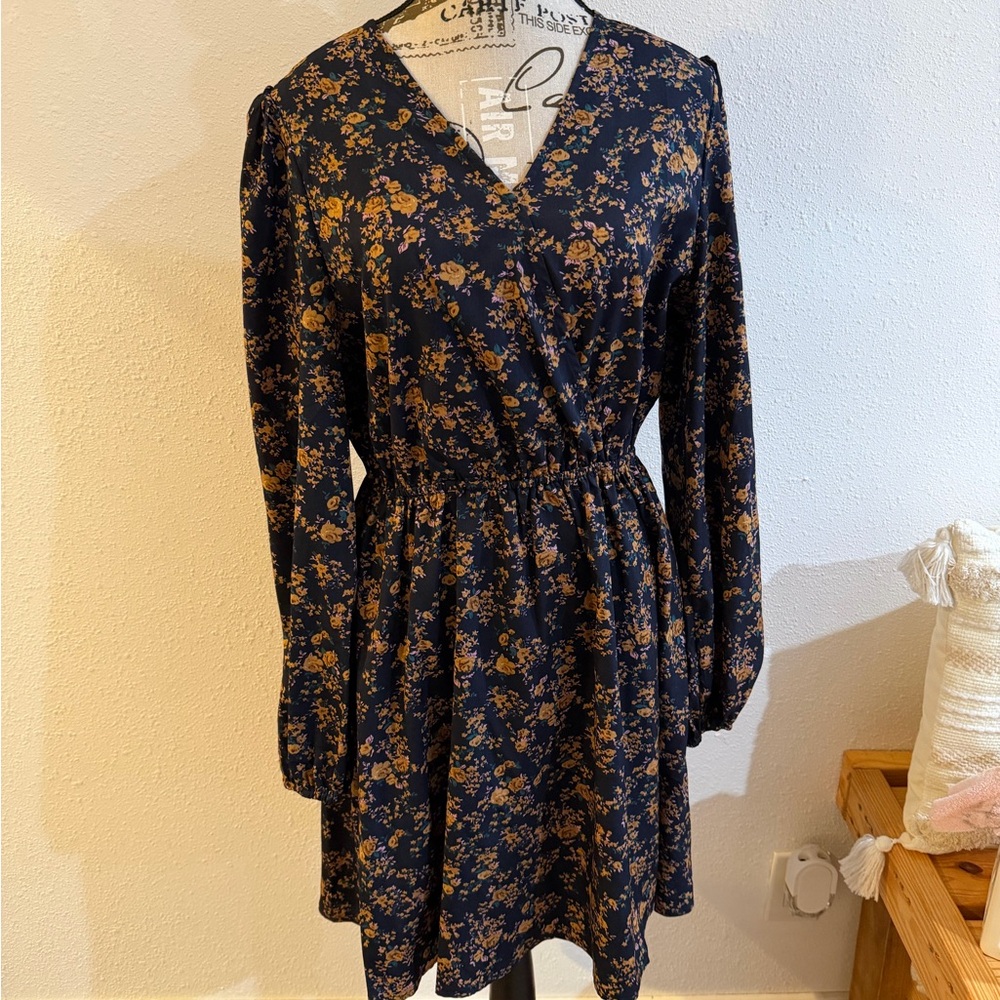 Cupshe Floral Long Sleeve Dress